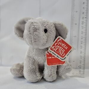GUND Vintage Elephant Animal Chatter Jungle 020249 Gray NWT